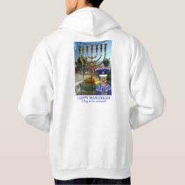 Sudadera mans hoodie. Feliz Hanukkah. león