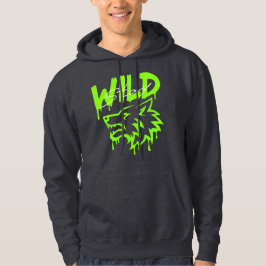 Sudadera Mantén Fiero Lobo - Gráfico Audaz de Arte Callejer