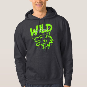 Sudadera Mantén Fiero Lobo - Gráfico Audaz de Arte Callejer