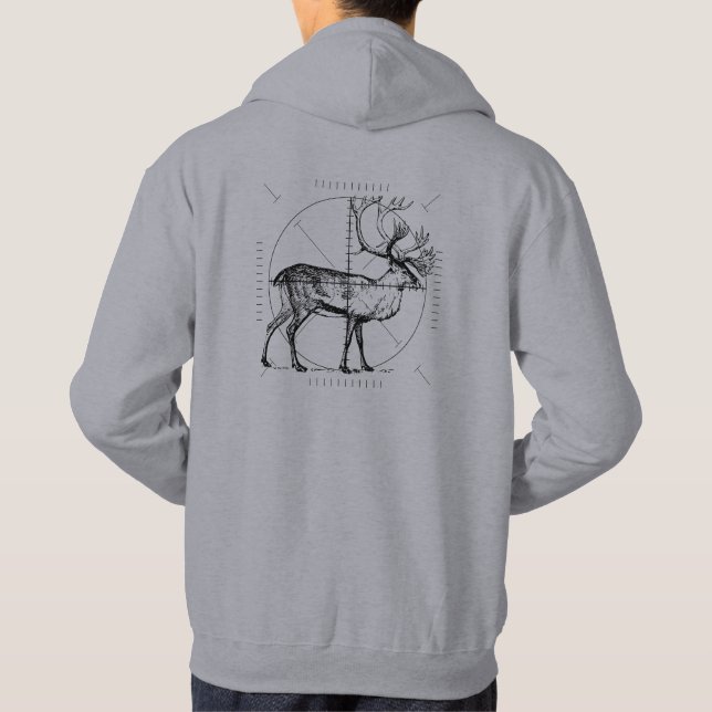 Sudadera Mantén la Calma Caza Ciervos Venado Tiro Tirar Caz (Reverso)