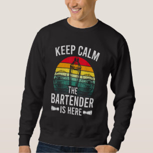 Sudadera Mantén la calma el barman está aquí barman barman