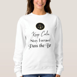 Sudadera Mantén la calma. Mantente Centrado. Pasar la barra