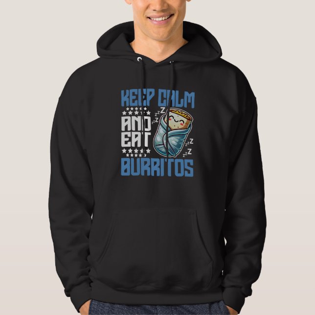 Sudadera Mantén la calma y come burritos (Anverso)