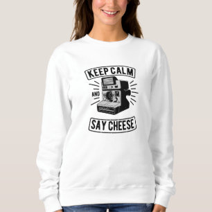 Sudadera Mantén la calma y di queso