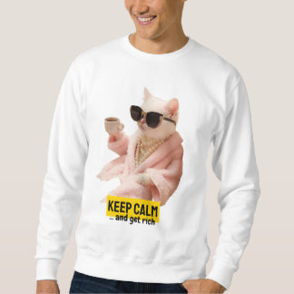 Sudadera mantén la calma y hazte rico