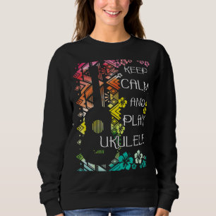 Sudadera Mantén La Calma Y Juega A La Música Ukulele Ukulel