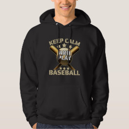 Sudadera mantén la calma y juega béisbol