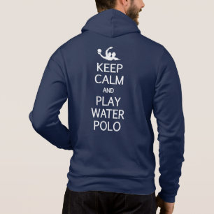 Sudadera Mantén la calma y juega waterpolo nombre personali