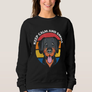 Sudadera Mantén La Calma Y Sonríe Feliz Cara Tee