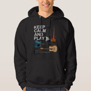 Sudadera Mantén la calma y toca bajos acústicos guitarras e