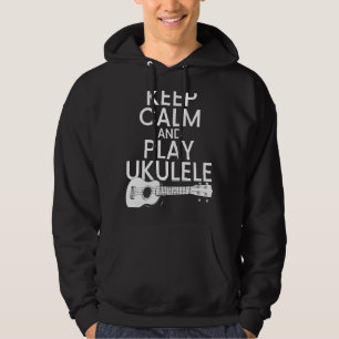 Sudadera Mantén la calma y toca el bollo musical de Ukulele