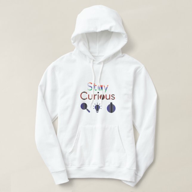 Sudadera Mantén la curiosidad (Diseño del anverso)