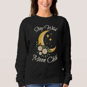 Sudadera Mantén salvaje niño de la luna   Luna creciente bo
