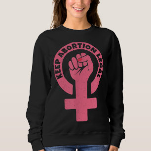 Sudadera Mantener al aborto como feminista por elección leg