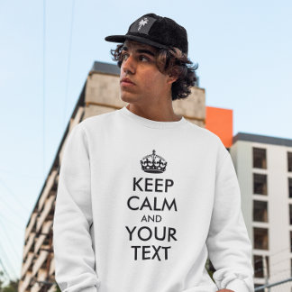 SUDADERA MANTENER CALMA Y SU TEXTO