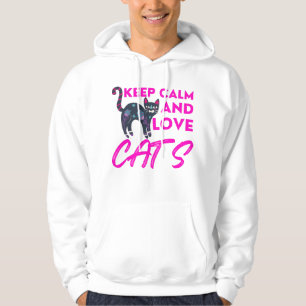 Sudadera Mantener La Calma Y Amar A Los Navidades De Gatos