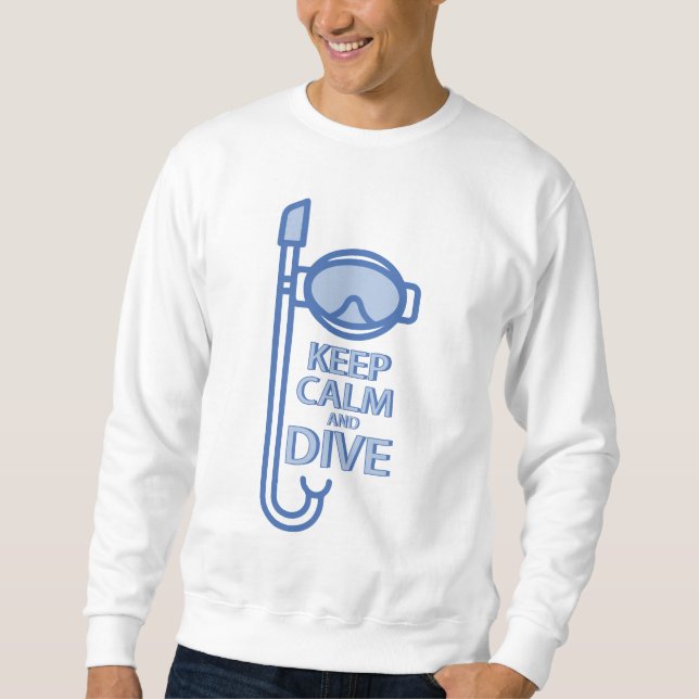 Sudadera Mantener la calma y bucear (Anverso)