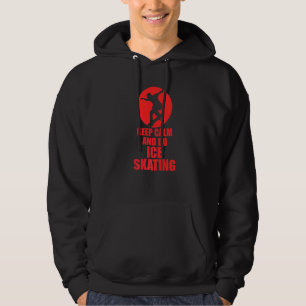 Sudadera Mantener La Calma Y Hacer Patinaje Sobre Hielo