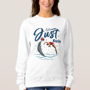 Sudadera Mantener la calma y nadar encendida - Diseño de lo