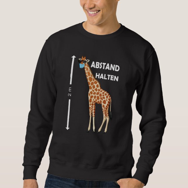 Sudadera Mantener La Distancia 2 Metros Giraffe Con Guardia (Anverso)