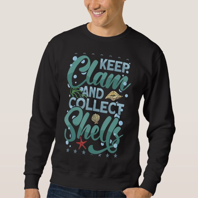 Sudadera Mantener las almejas y recoger las conchas de las  (Anverso)