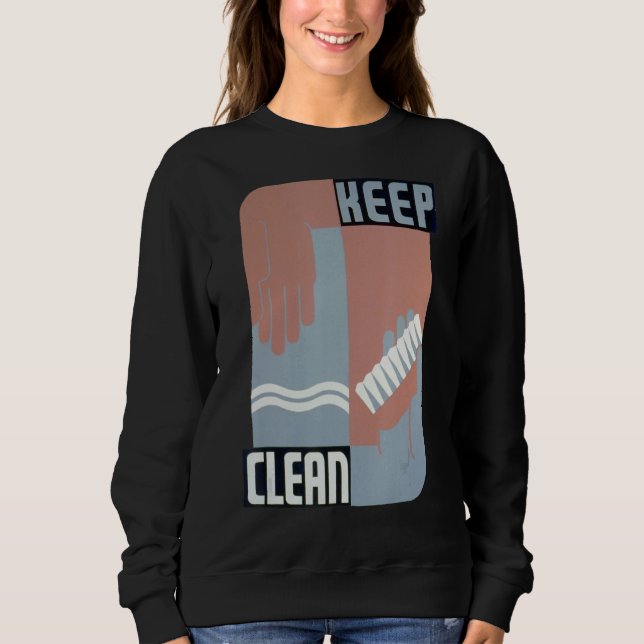 Sudadera Mantener limpio (Anverso)