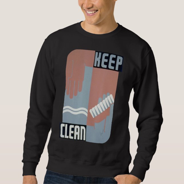 Sudadera Mantener limpio (Anverso)
