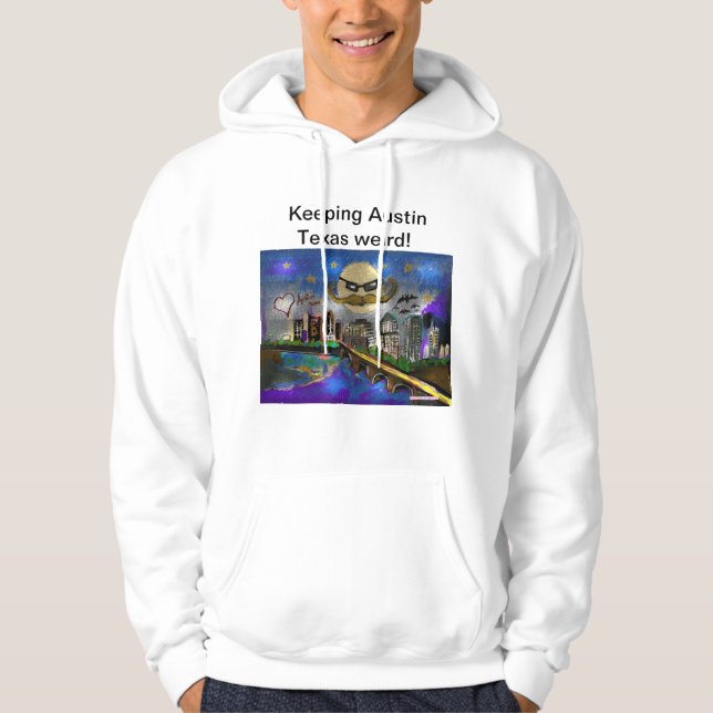 Sudadera Mantener raro a Austin Texas (Anverso)