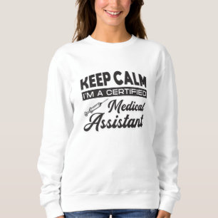 Sudadera Mantener tranquilo al asistente médico Médica Medi
