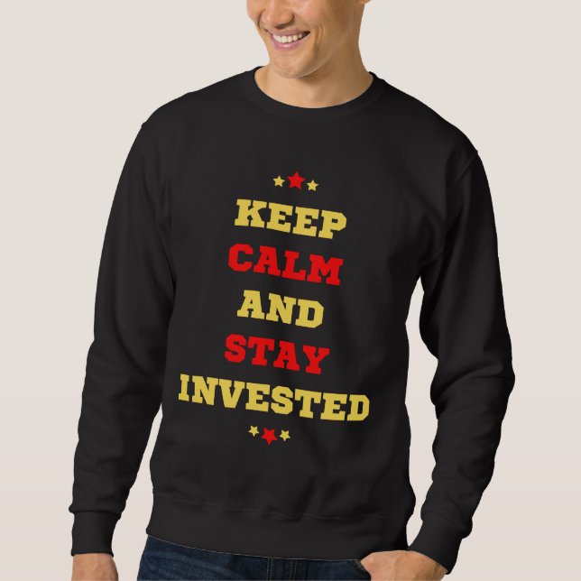 Sudadera Mantenga La Calma Y Mantenga Invertida Guay Premiu (Anverso)