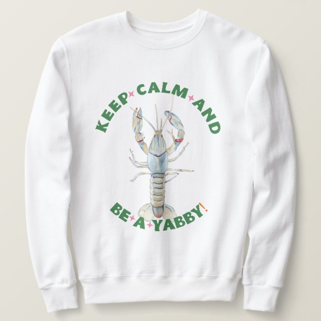 Sudadera MANTENGA LA CALMA Y SEA UN YABBY" Camiseta masculi (Anverso del diseño)