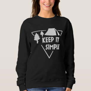 Sudadera Manténgalo Camping Simple Al Aire Libre