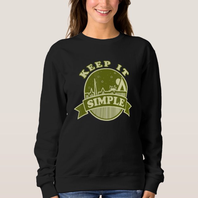 Sudadera Manténgalo Simple Si Viajo Camping Camper Caravana (Anverso)