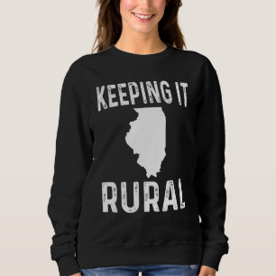 Sudadera Manteniendo lo rural Illinois País Granjero Agricu
