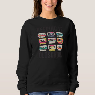 Sudadera Manteniéndolo Oldschool 80s 90s Cassettes Mixtape 