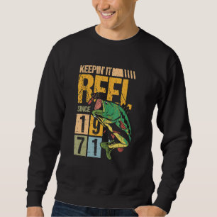 Sudadera Manteniéndolo Real Desde 1971 Pesca Vintage Pescad