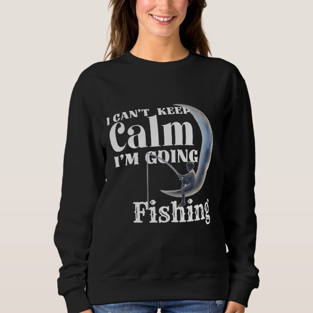 Sudadera Mantenme Tranquilo Voy A Pescar Pescado De Perro G (Anverso)