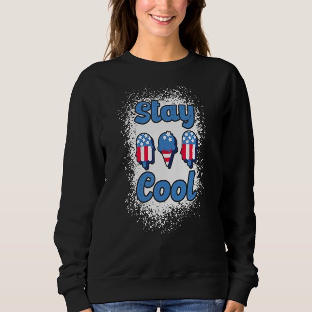 Sudadera Mantente Guay Rocket Pop Red And Blue Bleached Pop (Anverso)
