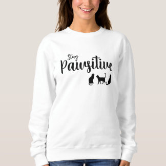 Sudadera Mantente inquieto gato negro