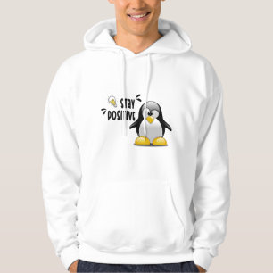 Sudadera Mantente positivo con Personalizado de Pingüino gr