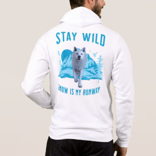 Sudadera Mantente salvaje lobo ártico