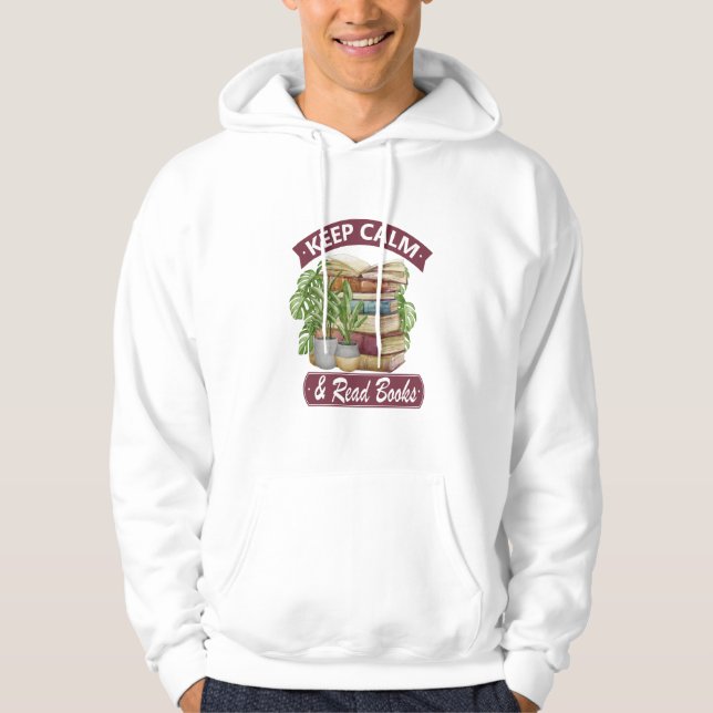 Sudadera Mantente tranquilo y lee un libro (Anverso)