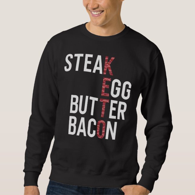 Sudadera Mantequilla de huevo de carne Bacon Keto Dieta Ket (Anverso)