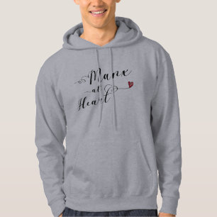 Sudadera Manx en el corazón, bandera de la Isla de Man