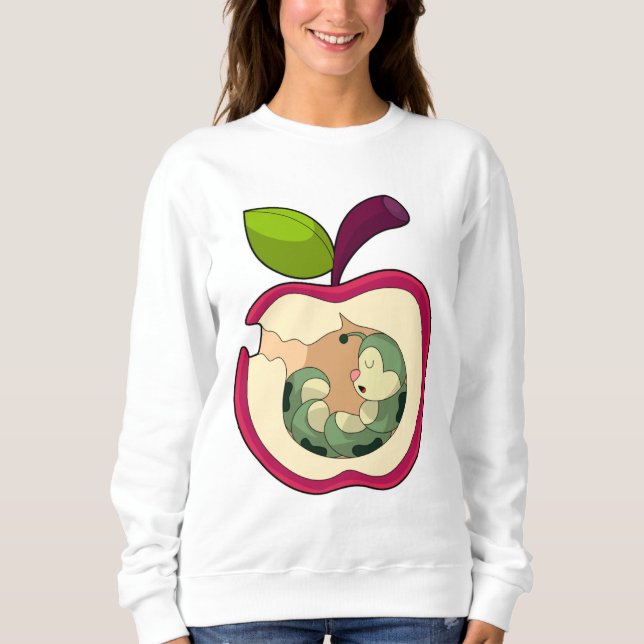 Sudadera Manzana de orugas (Anverso)