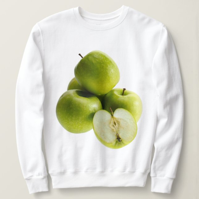 Sudadera "Manzanas verdes" Foto Cute. Comprar ahora (Anverso del diseño)