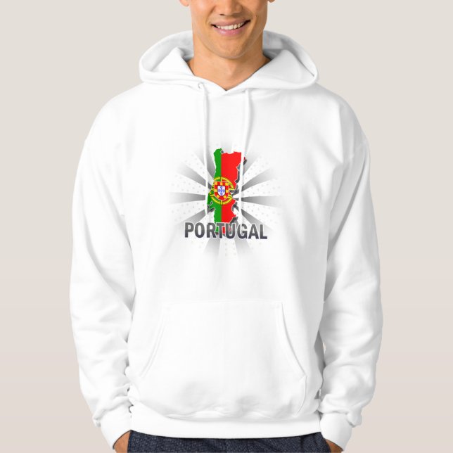 Sudadera Mapa 2,0 de la bandera de Portugal (Anverso)