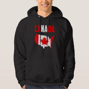 Sudadera Mapa americano de Canadá Bandera Maple Leaf Graph