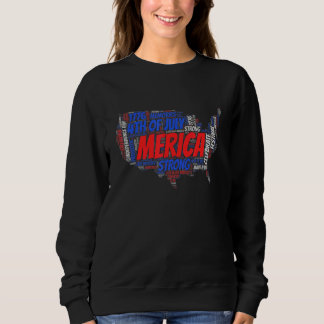 Sudadera Mapa Americano De EE. UU. 4 De Julio Patriótico Dí