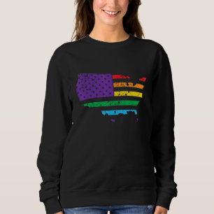 Sudadera Mapa americano de orgullo LGBT
